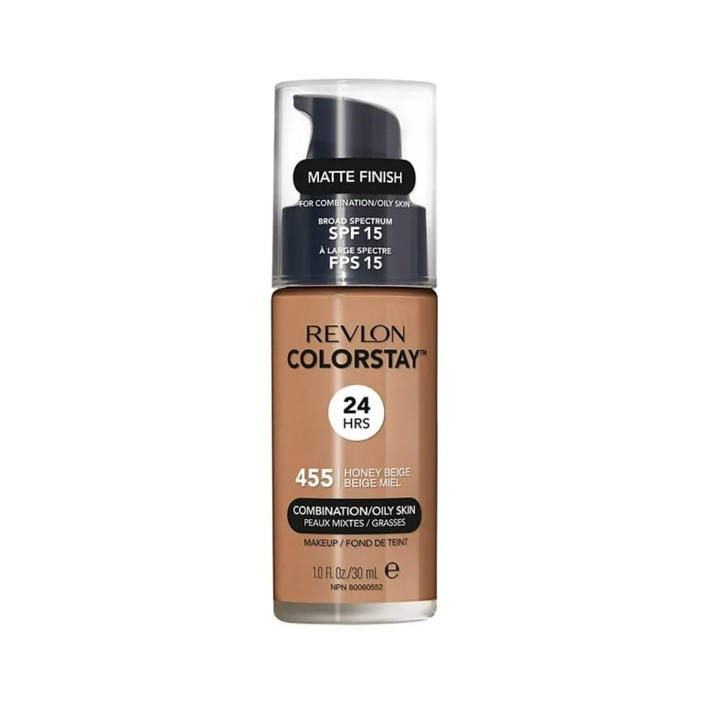 3 x Revlon Matte Foundation PUMP, Combination/Oily Skin, 455 Honey Beige